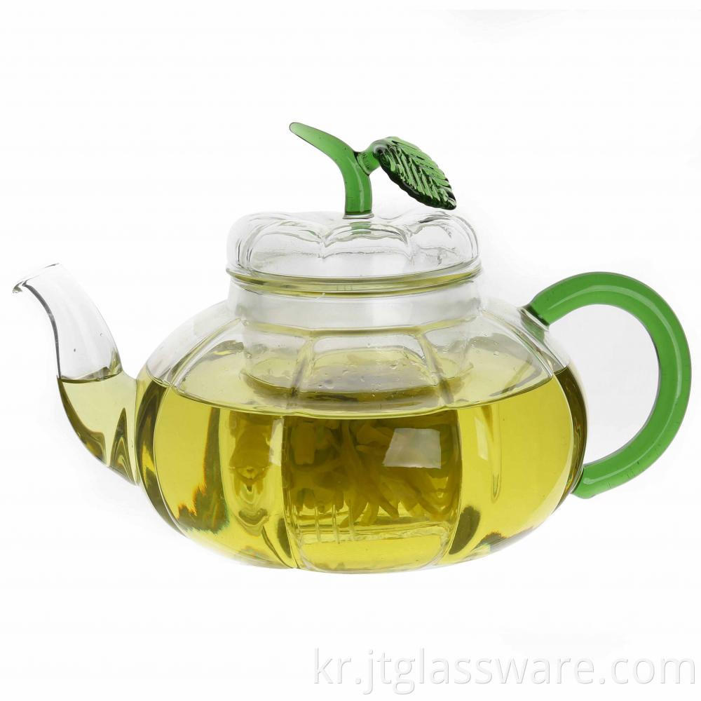 Flower Glass Teapot
